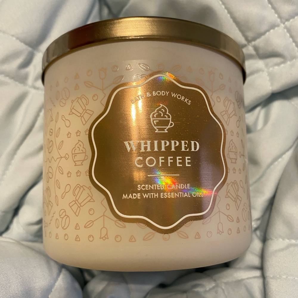Bath & Body Works Whipped Coffee Candle with Gold Lid
